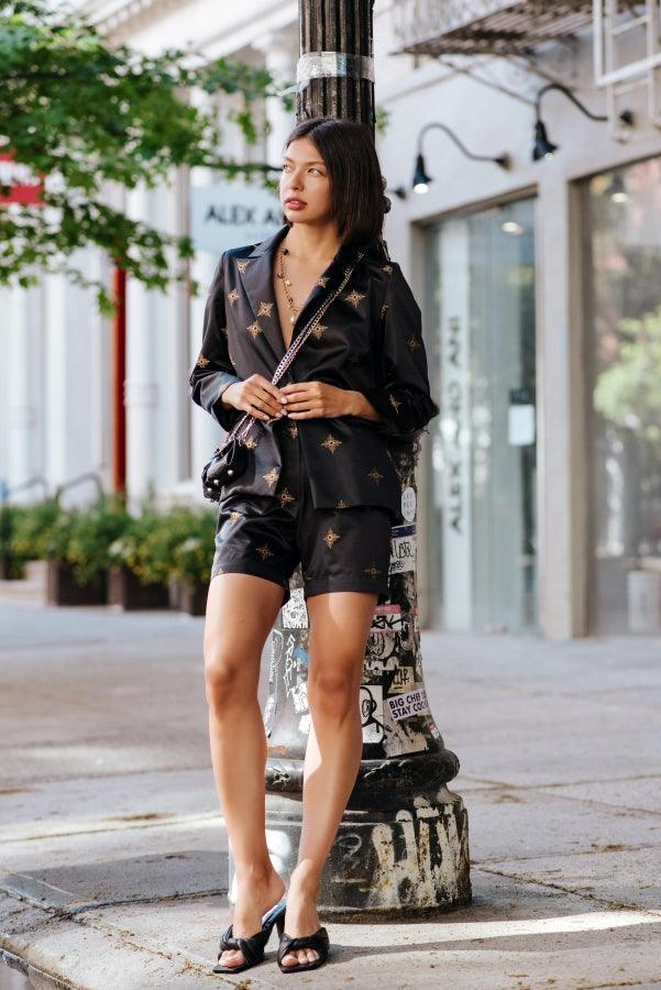 Black and Gold Shorts – Elegant Women’s Evening Wear