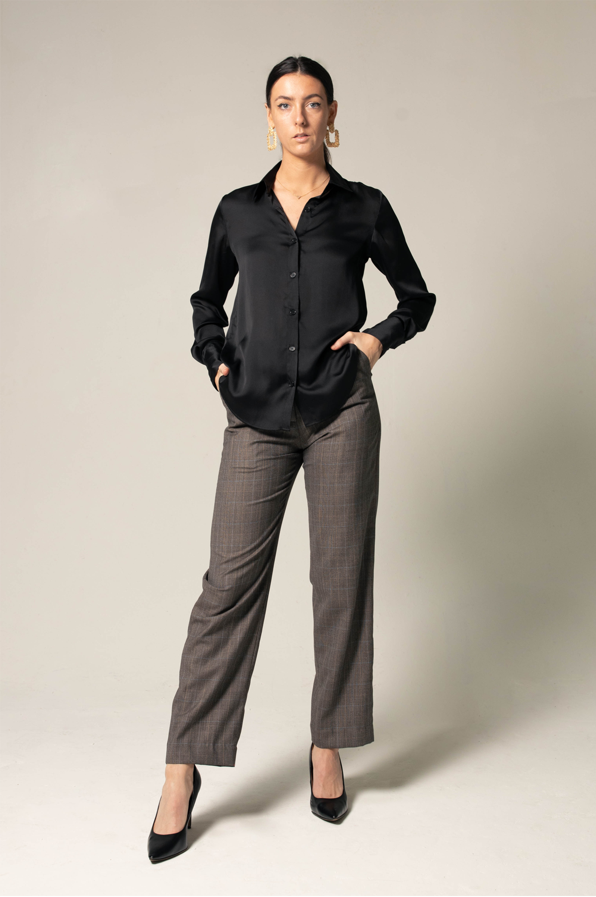 Womens Straight Leg Wool Pants – Tailored Wool Trousers