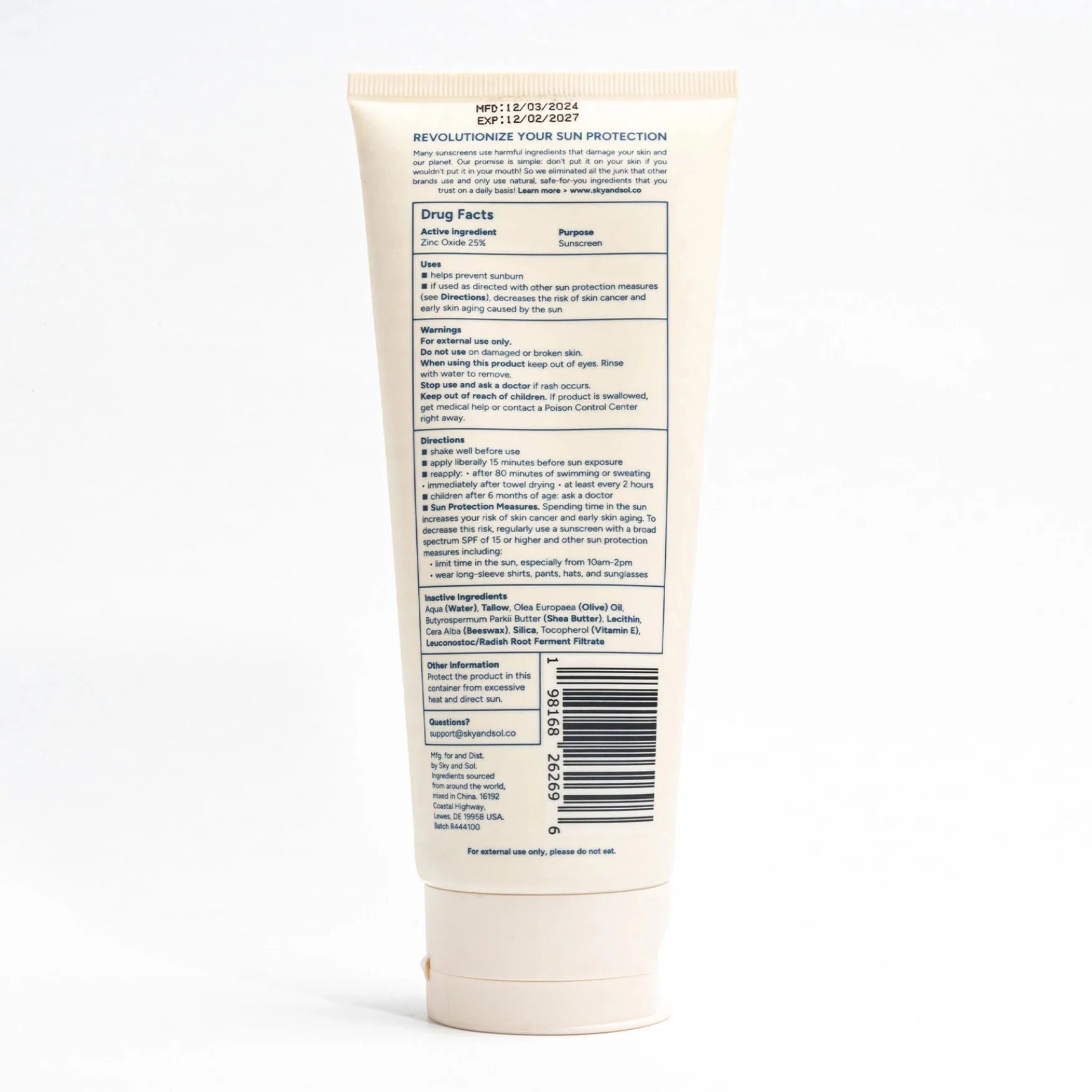 XL Sky and Sol Body Sunscreen SPF 50 (7.05 oz)